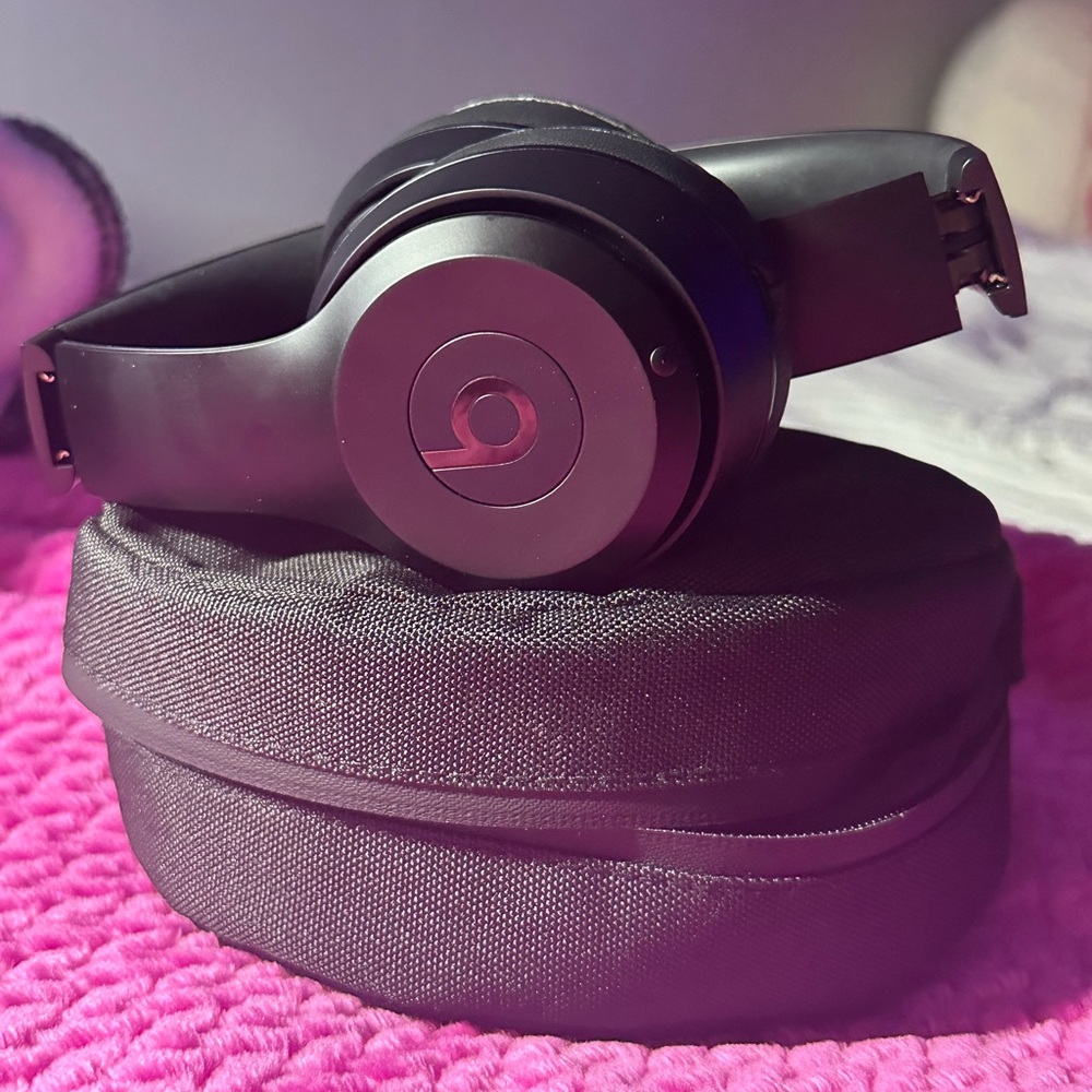 Black Beats Solo3 wireless headphones.